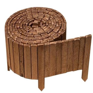 Imagem de Genérico Cercado para Jardim Limitador Contenção 2 Metros Marrom Madeira de Eucalipto tratado