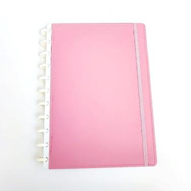 Imagem de Caderno de Disco 10 Matérias Capa Dura Escolar Com Divisórias A4 Universitario Colegial A5 A6 Infinito Sistema Inteligente Coleção Clássico Color - Delicado Rosa (MINI - A6)