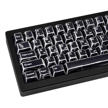 Imagem de GEKUCAP PBT Keycaps 136 teclas tema mangá conjunto de teclas personalizadas Cherry Profile Dye-Sublimation Black Key Caps para 61/64/68/84/87/100/104/108 Cherry Gateron MX Switches teclado mecânico