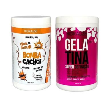 Imagem de Gelatina Capilar Creme Pentear Bomba Cachos Super Definição - HIDRALIS