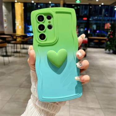 Imagem de Capa gradiente amor para Samsung Galaxy S23 S21 S22 S20 Plus S24 Ultra FE Capa A13 A14 A32 A52 A53 A54 A33 S23 S24 Ultra Capa, GreenBlue AX, para A22,4G