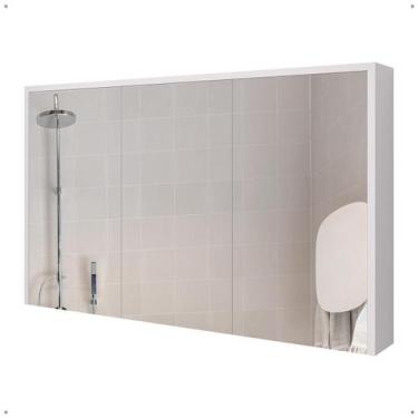 Imagem de Armário Espelheira Banheiro Trindade 3 Portas Amortecedor - Emes Movei