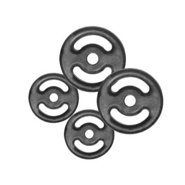 Imagem de 2 anilhas pintadas 2 kg e 2 anilhas pintadas 5 kg Kit 14 kg - Anilhas 