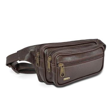 Imagem de Pochete Feita De Couro Le Voyage Espaçosa Resistente Unissex