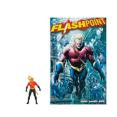 Imagem de McFarlane Brinquedos - DC Direct - Perfuradores de página - Boneco Aquaman de 7,6 cm com quadrinhos Flashpoint