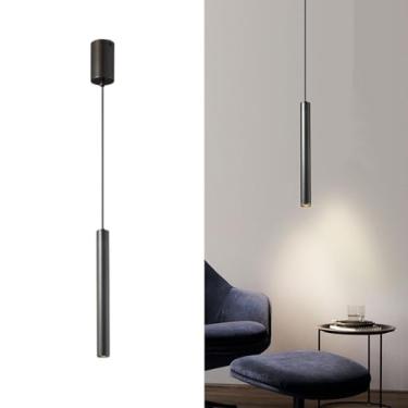 Imagem de Lustre moderno simples de latão, abajur dourado/preto, lustre de 60 polegadas, fio ajustável, luminárias suspensas, quarto, sala de estar, teto alto, luzes pendentes