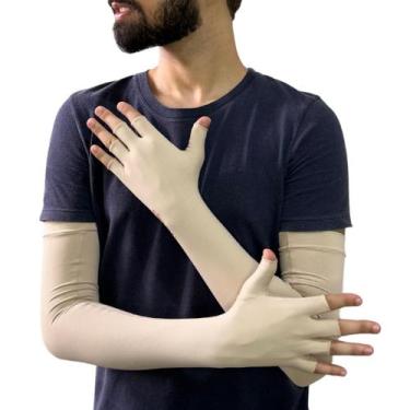 Imagem de Luva Extra Longa com Proteção Solar máxima Uv50+ Dermatológica - Ellep