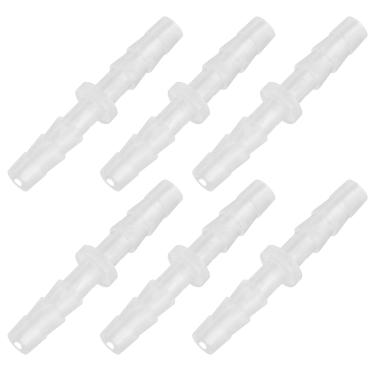 Imagem de PATIKIL 1/20.3 cm - 1/15.2 cm 6 peças de acessórios de farpa de mangueira de plástico, acessórios de tubo redutor, adaptador de tubulação, kit de junta de emenda de união para sistema de ar gás água