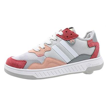 Imagem de Beppi Tênis de skate para meninas e meninos – Tênis de skate com rodas, rosa, 3 Big Kid