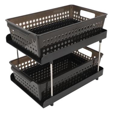 Imagem de Organizador de Gabinete para Uso de 2 Camadas, para o Organizador de Pia, Deslize As Gavetas para Gabinete de Cozinha, Casa, Banheiro, Despensa, Escritório (8,7 W X 12,6 d)