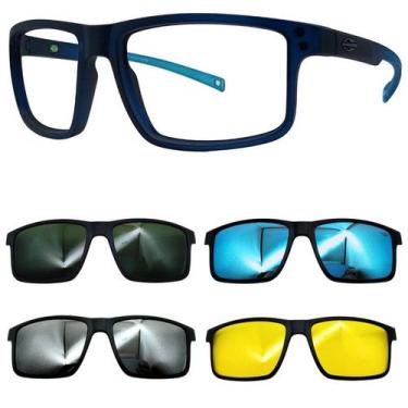 Imagem de Oculos Mormaii Swap 5 6127 Azul Fosco com 4 Clipons GAPN, Kc6