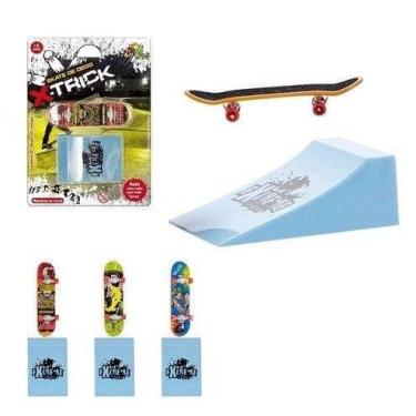 Imagem de Kit Skate de Dedo Com Rampa Brinquedo Infantil Super Radical - Art Bri