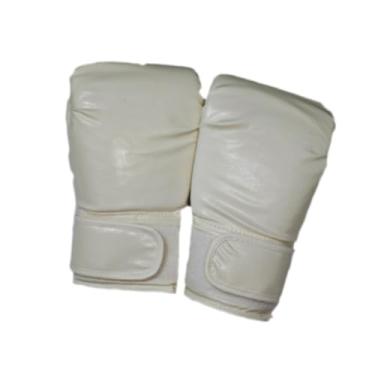 Imagem de simhoa Luvas de boxe luvas de luvas de karate punção ajustável Mitts Guards para treinamento profissional de saco de pancadas de competição, Criança Branca