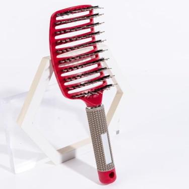 Imagem de Escova de cabelo couro cabeludo massagem pente náilon mulheres molhado cacheado desembaraçador salão cabeleireiro ferramenta de estilo (06)