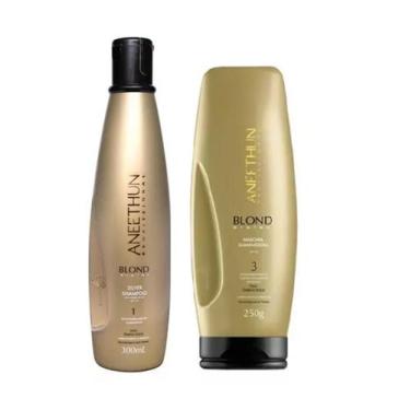 Imagem de Aneethun Blond System Shampoo Silver E Máscara Iluminadora