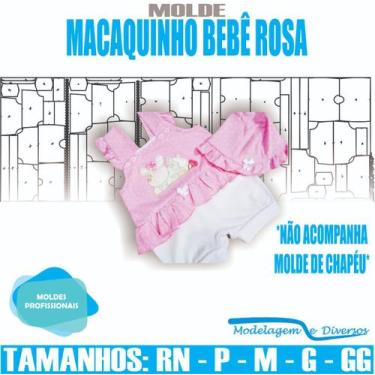 Imagem de Molde macaquinho rosa, modelagem&diversos, rn-gg, correios