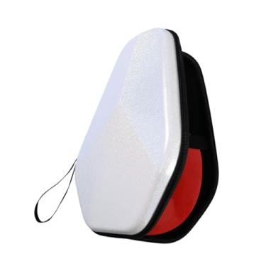 Imagem de Dynwave Ping Pong Paddle Caso Double Hard Practical Carry Bag Racket Tampa Proteção Tabela Patdle Paddle Case para competição de viagens, Branco