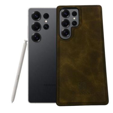 Imagem de Case S25 Ultra Capa Capinha Couro Tpu Fixação Magnetica Top - Trizli O