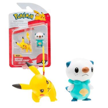 Imagem de 2 Bonecos De Batalha Pokémon Pikachu E Oshawott - Sunny