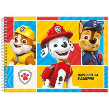 Imagem de Caderno Desenho Cartografia Patrulha Canina Capa Dura - Foroni