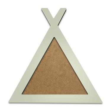 Imagem de Moldura Em Forma De Cabana Para Amigurumi Em Mdf Colorido Cor:AMARELO BAUNILHA;Tamanho:20,5x23,7 cm