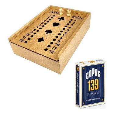 Imagem de Baralho Copag 139 + Estojo Marcador De Tentos Pontos Truco - Copag + A