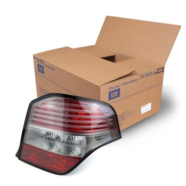 Imagem de Lanterna Traseira Lado Direito Vermelha Filete Transparente Pecas Genuinas Gm Agile 2009 A 2013