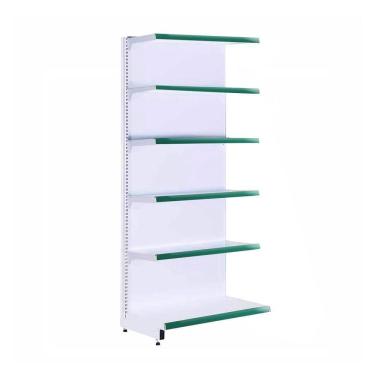 Imagem de Gôndola Prateleira Supermercado 6 Níveis 40x30 New Plus 2,00m Parede Continuação Verde Sa Gôndolas