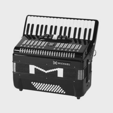 Imagem de Acordeon Michael Acm6005n Spb de 60 Baixos – Preto Sólido