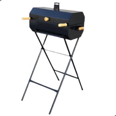 Imagem de Churrasqueira Bafo Com Suporte Vulkania Grill Preto