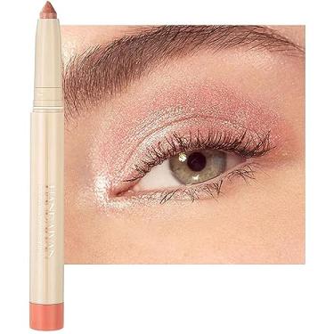 Imagem de SAUBZEAN Lápis de Sombra, Lápis de Sombra, Giz de Cera Impermeável, Hipoalergênico de Longa Duração, Marca-texto Matte Creme, Paleta Glitter Primer, Caneta Delineadora Brilhante, Rosa Pêssego