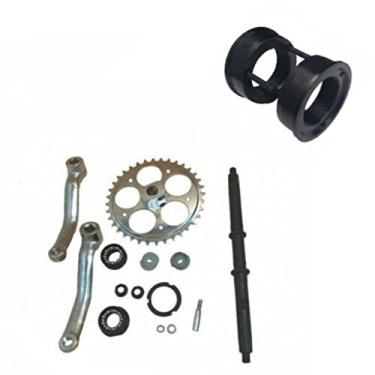 Imagem de CDHPOWER Conjunto de manivela larga 36T 3 peças e suporte inferior BB bicicleta motorizada de 2 tempos