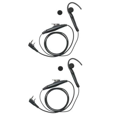 Imagem de BVMAG Fone de ouvido em forma de C com microfone PTT compatível com rádio bidirecional Baofeng UV-5R BF-888S BF-F8HP BF-F9 Kenwood TK-3140 TK-2202 TK-3400 TK-3402 TK-3107