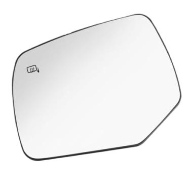 Imagem de Riloer Vidro espelhado lateral de substituição aquecido com placa traseira lado esquerdo do motorista, vidro branco 8L8Z17K707G 2008-2012 compatível com Ford Escape, vidro retrovisor elétrico aquecido