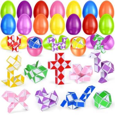 Imagem de Ovos de Páscoa cheios de brinquedos Mini Snake Twist, pacote com 24 Sp