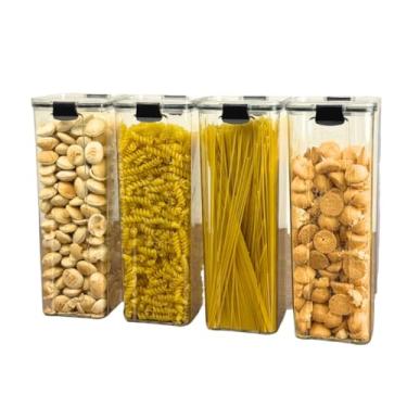 Imagem de Monte seu Kit Pote Hermético para Mantimentos de Cozinha Dispensa Armário Plástico