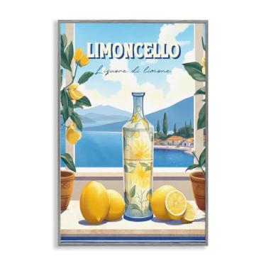 Imagem de Stupell Industries Limoncello Coastal View Gray Framed Giclee Art, design por Andreas Magnusson, 16 x 24