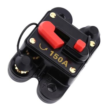 Imagem de Disjuntor de Liga, Resetável Com Interruptor Vermelho, Fácil Uma Mão para o Carro Marinho Estéreo áudio (150A)
