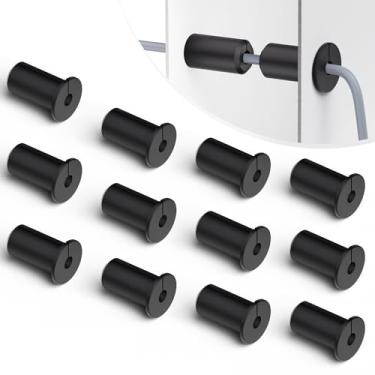 Imagem de 12 argolas de parede Starlink de borracha de 0,9 cm para cabo Ethernet Starlink Dishy de 19 mm de diâmetro, à prova d'água, kit de roteamento de cabos Starlink para organizar cabos, preto, pacote com