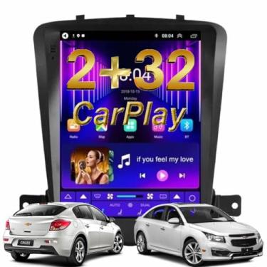 Imagem de Multimidia Cruze estilo tesla 9.7 polegadas Qled Carplay 2gb / 32gb