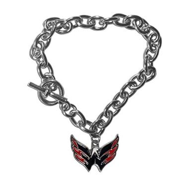 Imagem de Pulseira de corrente NHL Siskiyou Sports feminina Washington Capitals, tamanho único, cor do time
