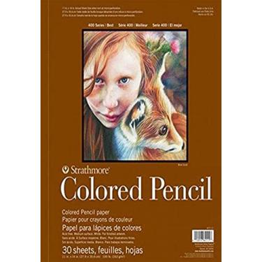 Imagem de Strathmore Bloco de lápis de cor série 400, 45,72 cm x 60,96 cm, encadernado com fio, 30 folhas