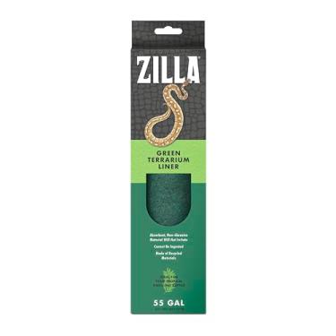Imagem de Zilla Forro de piso para terrário de répteis verde 33L/40L/55 galões, 29,8 cm x 120,7 cm