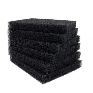 Imagem de ALEGI Aquarium Bio Sponge Fitler Media, 6,28 x 5,5 x 0,78 polegadas Cartucho de filtro de tanque de peixes Inserções de espuma para ML350 (pacote com 6)