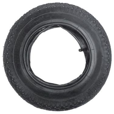 Imagem de Kit Pneu Aro 8 3.50 X 8 4 Lonas Carriola C/ Câmara 4 Unidades - CARGO