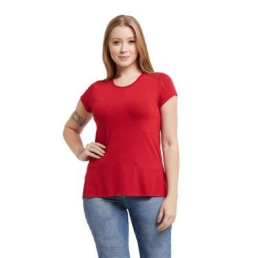 Imagem de Camiseta Feminina Viscolycra Mullet Tampa Bumbum - Konoa, Vermelho, M,