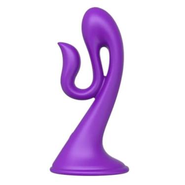 Imagem de Vibrador Com Ventosa 9 Modos De Vibração App Control Orgasmos Mãos-Livres Prazer Duplo [ROXO]