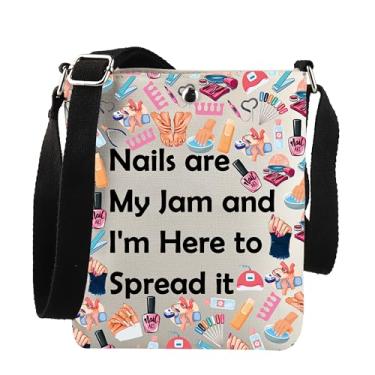 Imagem de Nail Salon Gift Nails are My Jam Bolsa tiracolo presente de manicure presente cosmetologia, Nails Are My Xk