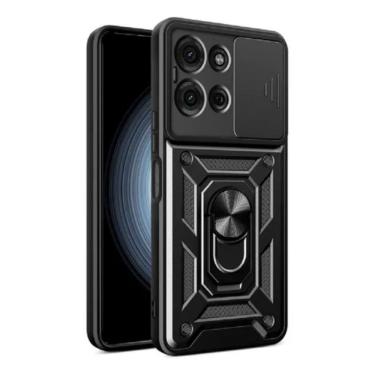 Imagem de Capa Capinha Armadura C/ Proteção da Camera Suporte Anel 360 Para Motorola Moto G75