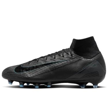 Imagem de Nike Chuteiras de futebol Mercurial Superfly 10 Elite AG-Pro de cano alto (FQ8339-002, preto/selva profunda/preto), Preto/Deep Jungle/Preto, 38